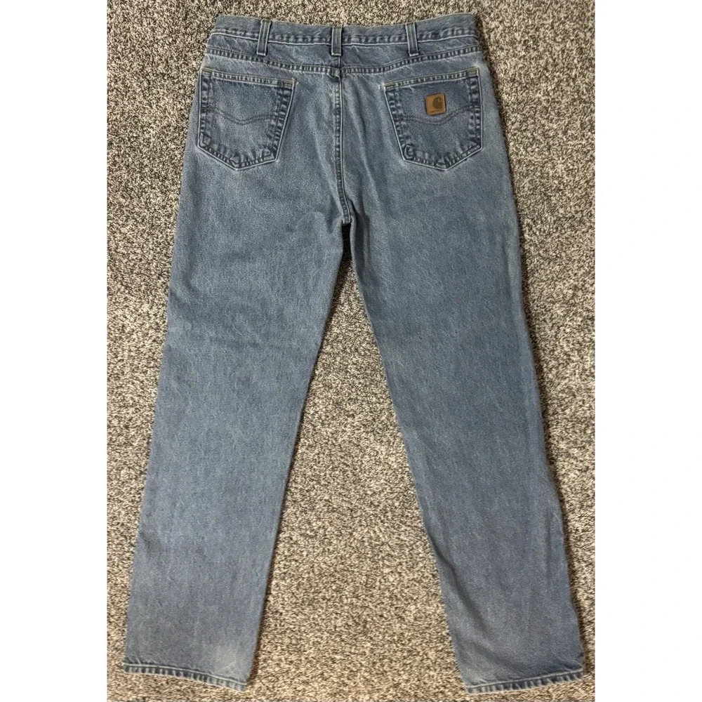 Carhartt Jeans Mens 38x36 Blue Denim B480 DSP Traditional